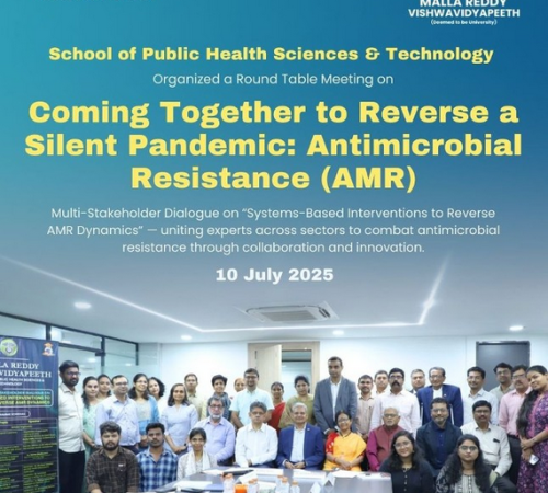 𝗖𝗼𝗺𝗶𝗻𝗴 𝗧𝗼𝗴𝗲𝘁𝗵𝗲𝗿 𝘁𝗼 𝗥𝗲𝘃𝗲𝗿𝘀𝗲 𝗮 𝗦𝗶𝗹𝗲𝗻𝘁 𝗣𝗮𝗻𝗱𝗲𝗺𝗶𝗰: 𝗔𝗻𝘁𝗶𝗺𝗶𝗰𝗿𝗼𝗯𝗶𝗮𝗹 𝗥𝗲𝘀𝗶𝘀𝘁𝗮𝗻𝗰𝗲 (𝗔𝗠𝗥) at MRV Hyderabad on 10 July 2025